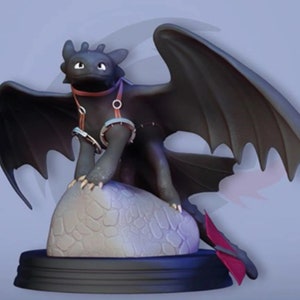Toothless / How to Train Your Dragon Figure / Figurine / Statue / 3d Printer stl files / Google Drive / Instant Download / Digital Download