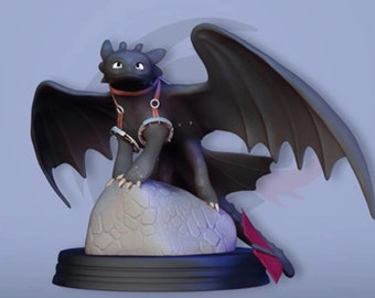 Desdentado / Figura de Cómo entrenar a tu dragón / Figurilla / Estatua / Archivos stl para impresora 3D / Google Drive / Descarga instantánea / Descarga digital