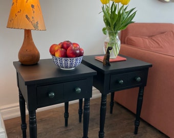 Vintage Solid Wood Nightstand