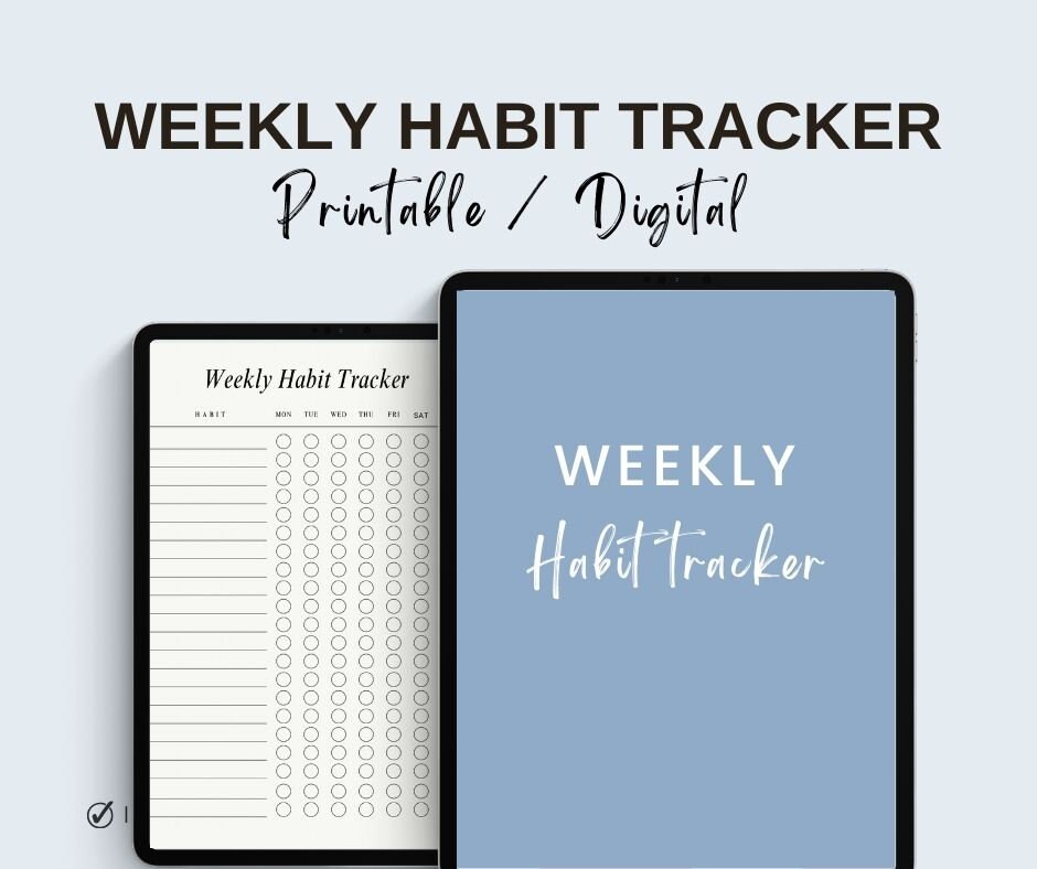 Daily weekly habits tracker motivation goal everyday challenge