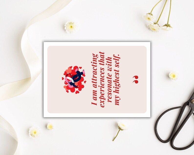 Positive selfcare healing affirmation cards, CBT therapy anxiety deck, self-love confidence colorful printable, digital quotes mindfulness