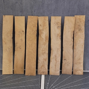 Set Sawn veneer burl oak board grain 50cm set plate rustic rose oak 7pcs