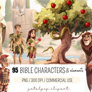 Bible Characters Clipart, biblical graphics, Bible stories, Christian clipart, Jesus graphics, instant download, 300 DPI, commercial use