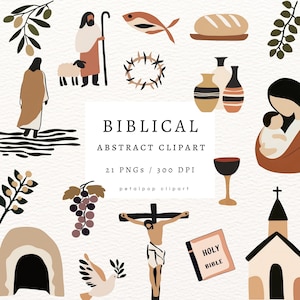 Imágenes prediseñadas bíblicas, imágenes PNG cristianas, gráficos de Pascua, imágenes prediseñadas de estilo abstracto, imágenes PNG de Jesús, uso comercial, imágenes PNG de la Biblia, imágenes prediseñadas descargables