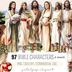 Bibel Charakter Clipart, christliche Png-Bilder, Bibelgeschichten, christliche Clipart, Jesus Grafiken, 300 dpi herunterladbare Clipart kommerzielle Nutzung