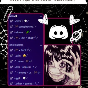 Grunge Gothic Discord Template: Individuell anpassbare Community (Instant Download) Bild 1