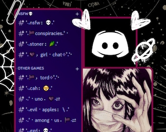 Grunge Gothic Discord Server Template: Customizable Community (Instant Download)