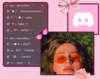 Rosa Ästhetik E-Girl Discord Vorlage (Digitaler Download)