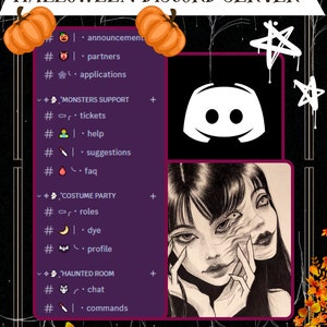 Spooky Aesthetic Template | Spooky Pastel Halloween Discord Server Template for Twitch Streamer | Grunge Gaming Discord | Instant Download