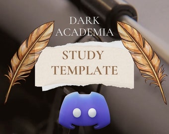 Dark Academia Discord Server Template: Studying Community (Digital Download)