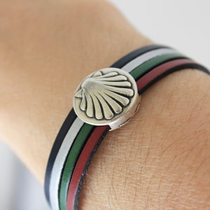 Brazalete Jakobsweg, Regalo para pélérins, Pulsera con cuentas, Pulsera Camino De Santiago, Pulsera Santiago, Muschelarmband, Peregrino, Santiago