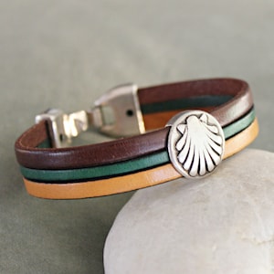PULSERA CAMINO de SANTIAGO, Pulsera unisex, Brazalete, Brazalete Jakobsweg, Pulsera Peregrino, Pulsera pour pelerin, Joyas Peregrino