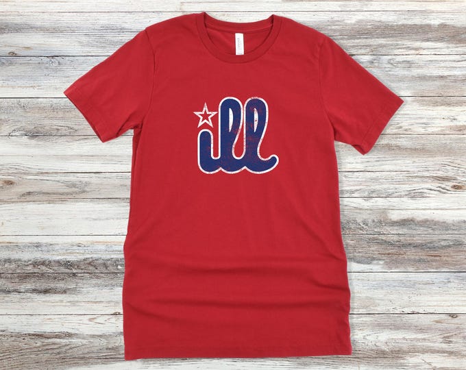 Philadelphia Phillies Shirt || Vintage Style || iLL Phillies Unisex Jersey Short Sleeve Tee || Retro Baseball Shirt