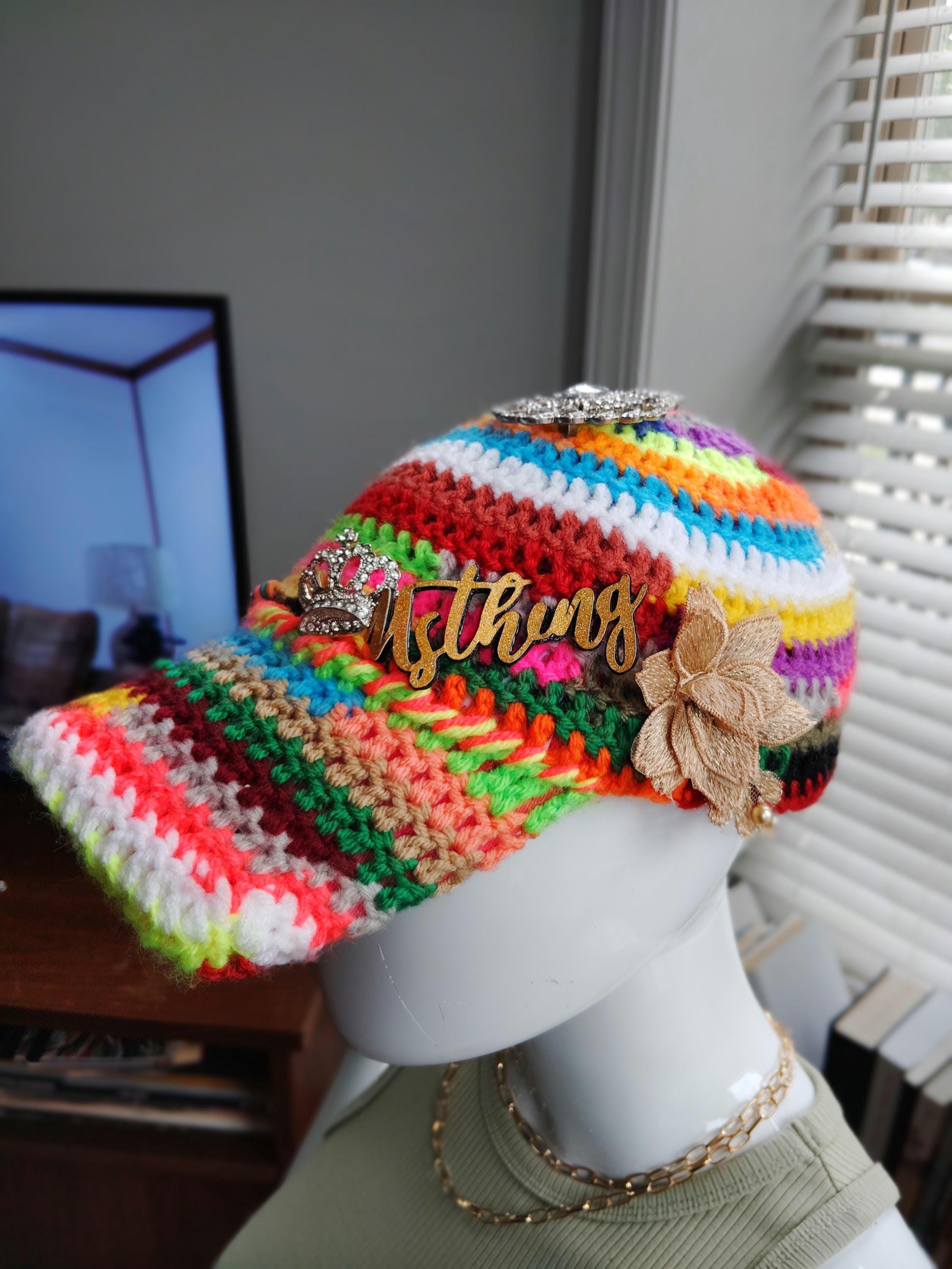 Handmade Custom Crocheted Baseball Cap Crocheted baseball cap patterns and designs main image 4