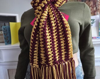 Bufanda de crochet con flecos de los Washington Commanders