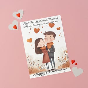Herzlichen Glückwunsch! "Beste Freunde, Liebhaber, Partner" digital, herunterladbar, druckbar, Grußkarte, E-Karte