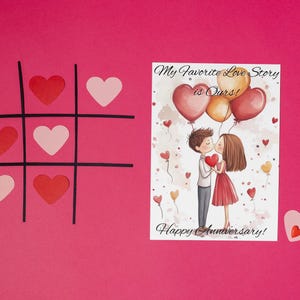 Feliz Aniversário! "Minha História de Amor Favorita é Nossa", Digital, Para Baixar, Para Imprimir, Cartão de Saudação, E-card
