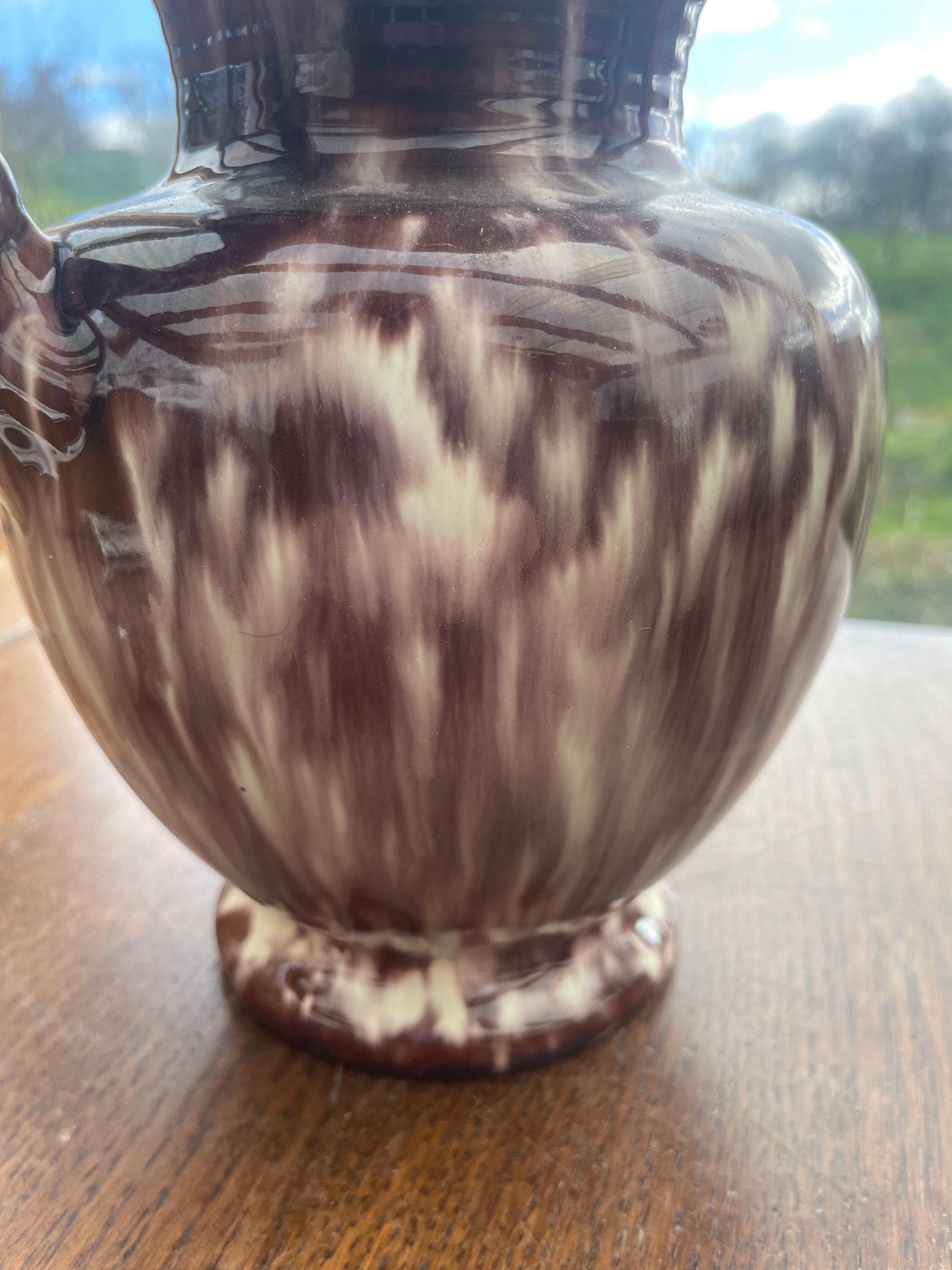 ドイツ製プラム色の縦溝のあるヴィンテージ水差し ヴィンテージ