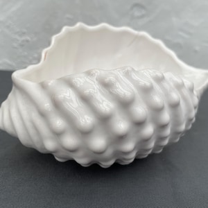 Vintage dekorative Kunstkeramik Muschelschale Schmuckschale oder Pflanzgefäß