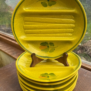 Vintage Salins France asparagus plates