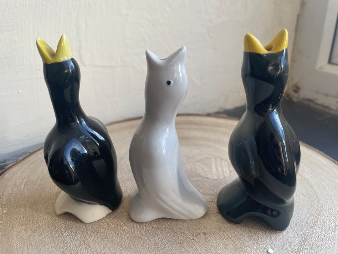 A Trio of Vintage Ceramic Pie Vents, Pie Toppers, Pie Funnels, Pie