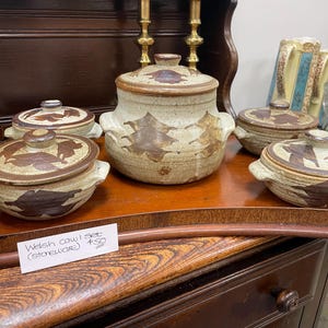 Welsh studio pottery stoneware Cawl set