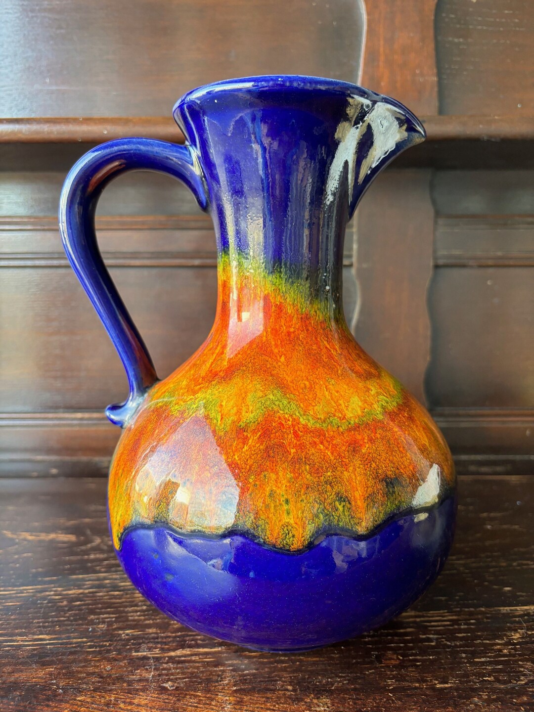 1950s Poole Pottery Inspired Glazed Ceramic Vase Etsy Australia