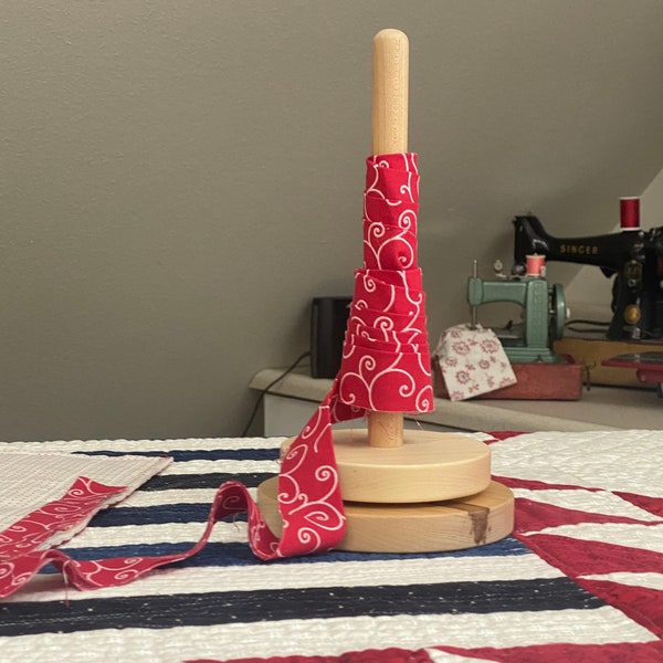 Aspen Bridge Designs Quilter's Binding Spool – USA-Made Maple Wood Tool for Quilts up to King Size