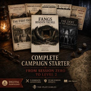 5e Dark Fantasy Campaign Starter Bundle | 3 Adventures + GM Screens