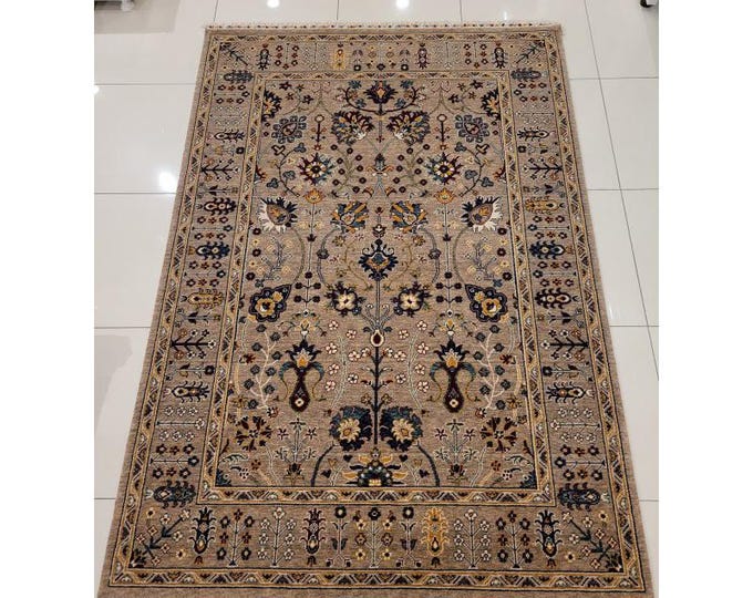 Handmade Wool Afghan Rug – Traditional Ethnic Design