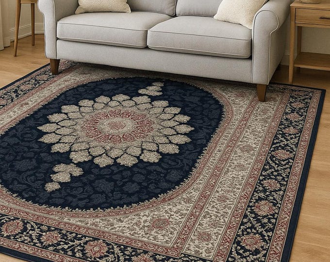 Experience timeless elegance with our Hand-Knotted Look Modal Silk Rug.