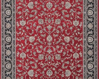 Experience timeless elegance with the Silk Carpet with Modal yarn woven in the Hand-Knotted style.