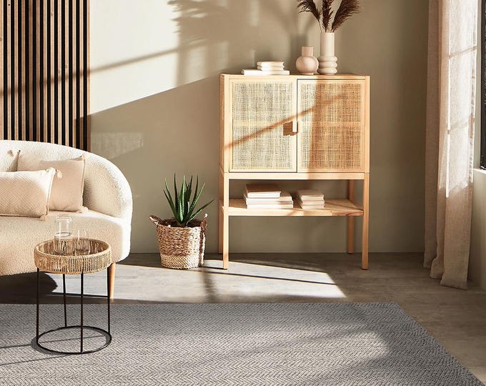 Gray Jute Rug, Neutral Indoor Outdoor Carpet