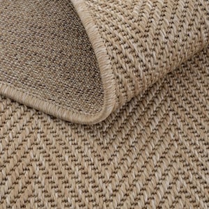 Natural Jute Area Rug – Herringbone Pattern – Washable Boho Rug for Modern & Scandinavian Interiors