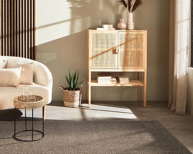 Brown Jute Rug, Bedroom Living Room Decor
