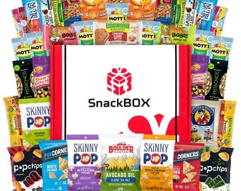 Healthy Snack box Assortment Care Package (40 Snacks) By | SnackBOX