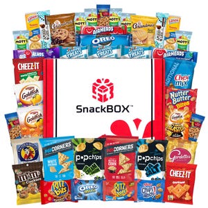 College Care Package Snack BOX Candies, Chips, and Cookies Assortment Care Package (40 Snacks) By | SnackBOX