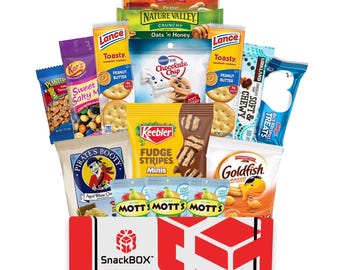 College Care Package Snack Box for Students, Military, Halloween, Birthday and Back to School (15 Snacks) By | SnackBOX