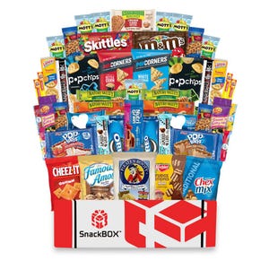 Original Snack BOX Care Package With Chips Candy and Cookies (50 Snacks) By | SnackBOX