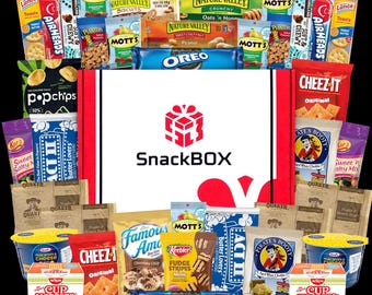 Original Snack BOX Care Package Cookies Chips and Bars (40 Snacks) By | SnackBOX
