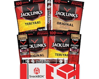 Jack Link's Beef Jerky Snack Box Care Package (8 Snacks) By | SnackBOX