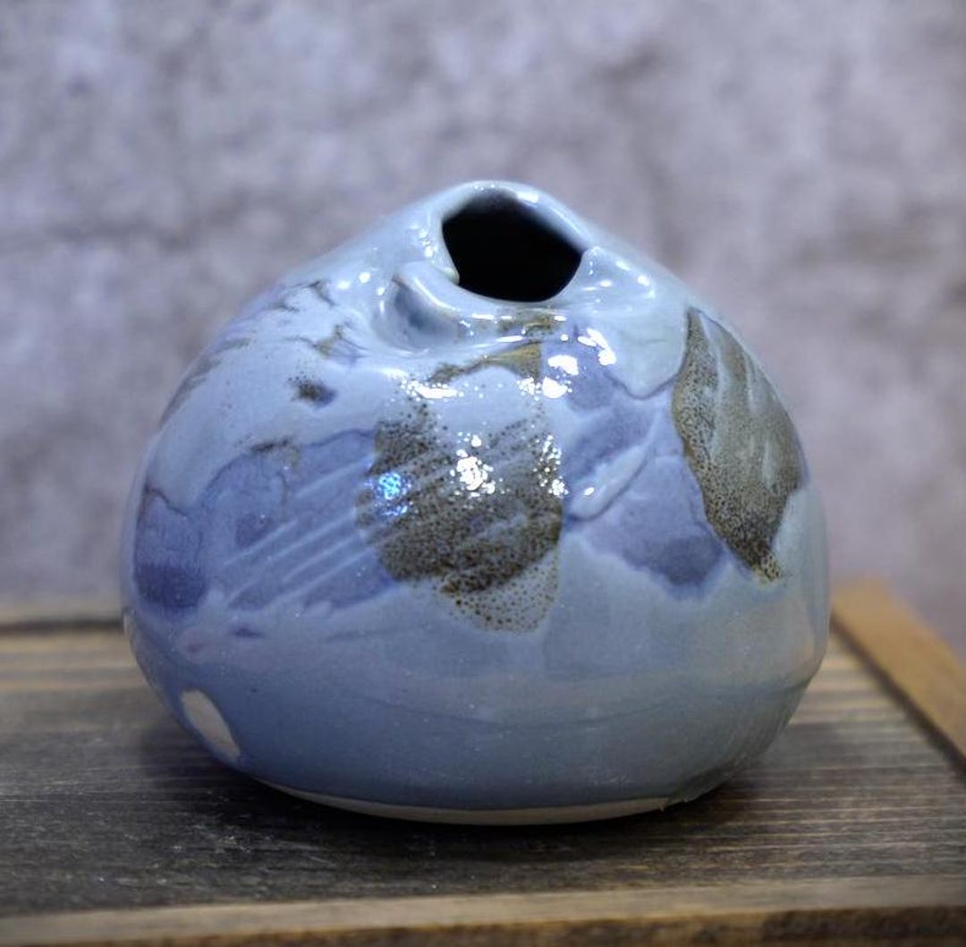 Teal Blue Object Teal and Blue Bud Vase Organic Found Object Style Ikebana - Etsy