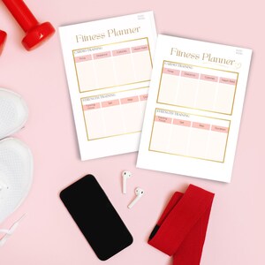 Fitness Tracker Printable | Workout Tracker | Exercise Tracker | Digital Fitness Planner | Digital Workout Planner | Fitness Digital Planner