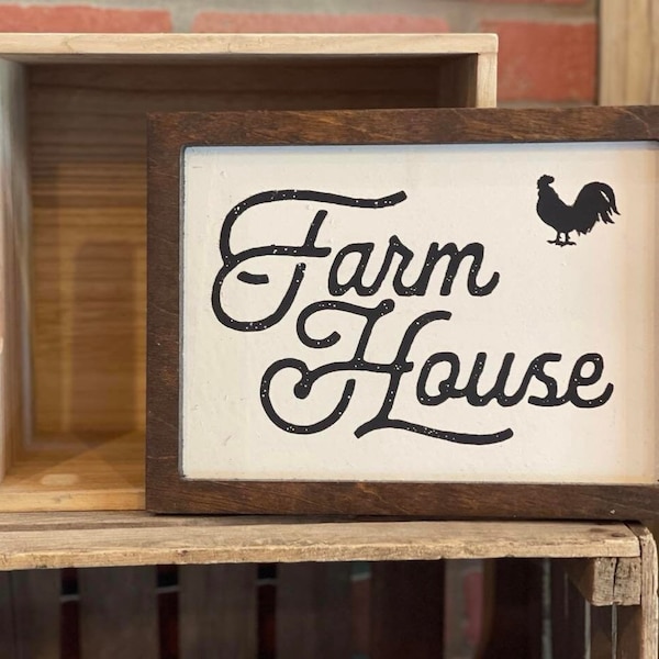 Farmhouse Wood Framed Sign| Farmhouse Style | Farmhouse Design | Wood Sign | Handmade Sign | Farm Decor | Farmhouse Home Decor | Signs