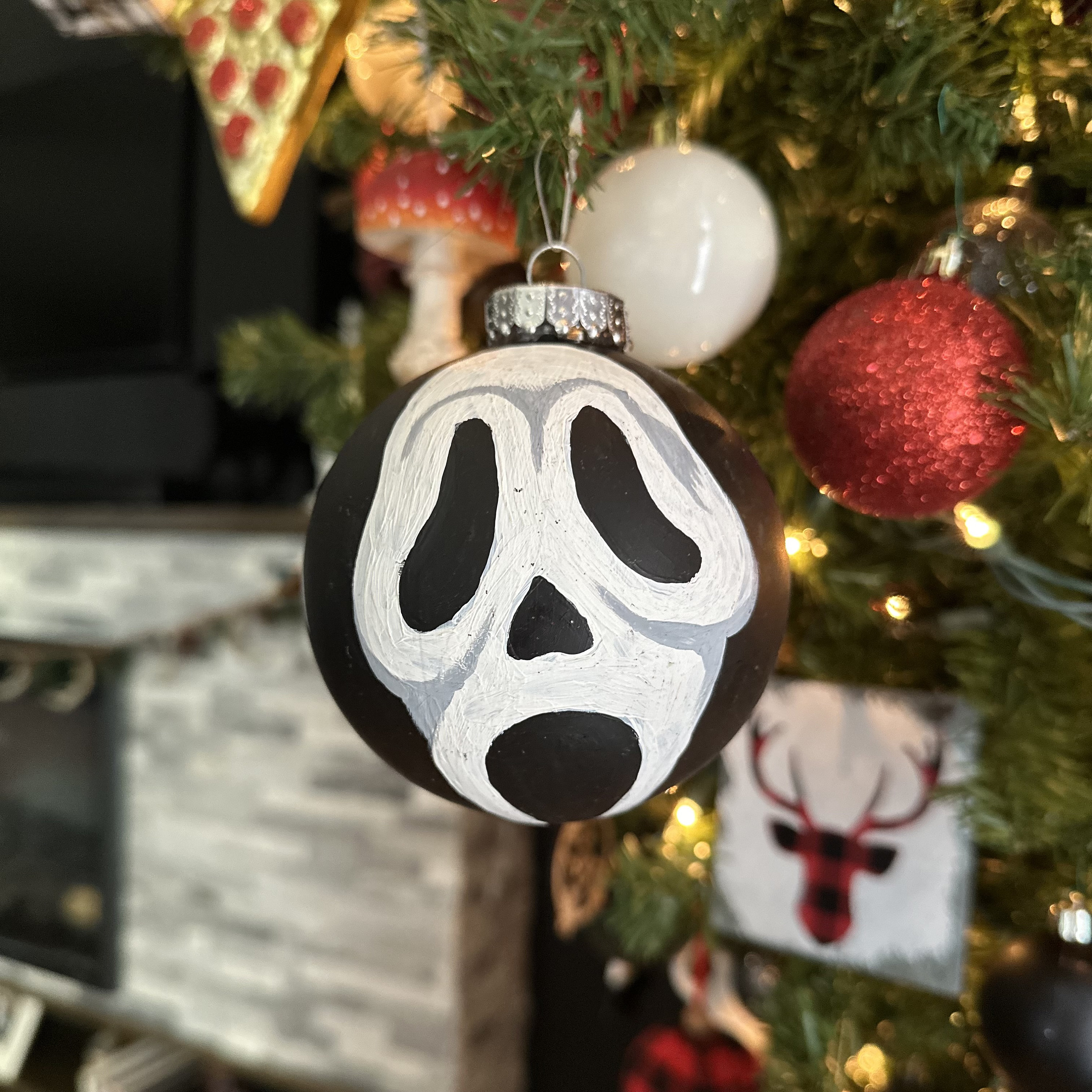 Hand Painted Horror Scream Christmas Ornament - Etsy