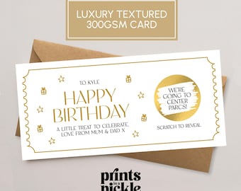 Birthday Scratch Card | Personalised Scratch To Reveal Gift | Luxury Scratch To Reveal Ticket | Birthday Gift Card | Scratch Voucher | LC01