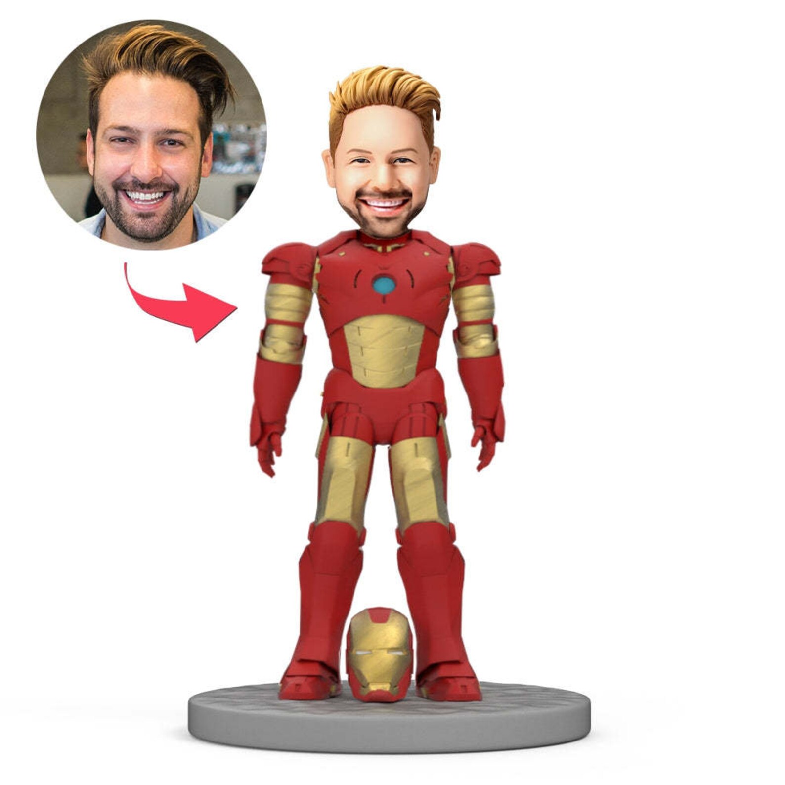 Iron Man Custom Bobblehead Your Own Marvel Etsy