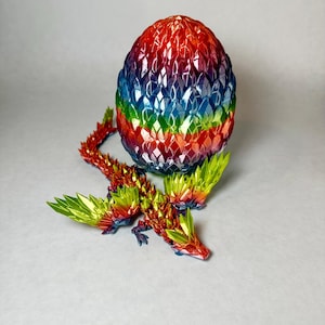 Drache 3D Druck Beweglicher Kristall Glieder Drache - Handgefertigter Kristall Drache für Dekoration und Sammler