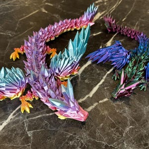 Movable Crystal Wings Dragon 3D Print Crystal Dragon