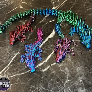 Movable Crystal Gemstone Limbs Dragon 3D Print Crystal Dragon